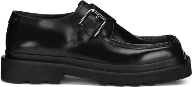Dolce  Gabbana polished leather monk shoes Black
