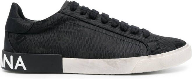 Dolce  Gabbana Portofino canvas sneakers Black