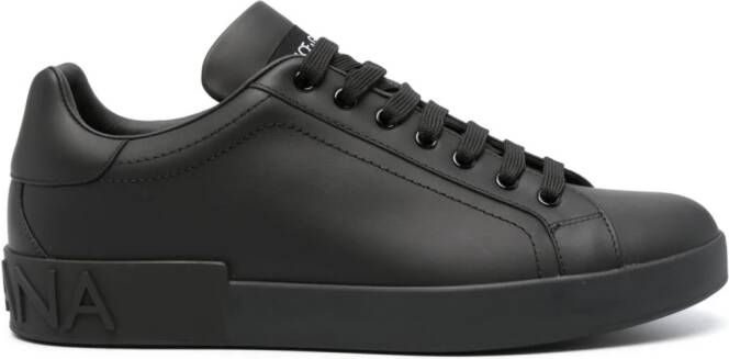 Dolce  Gabbana Portofino leather sneakers Black