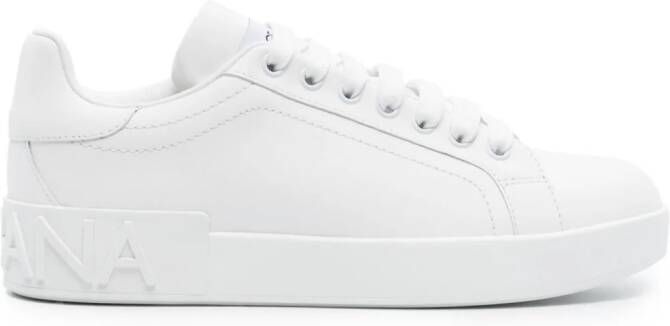 Dolce  Gabbana Portofino leather sneakers White
