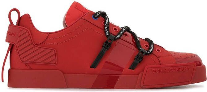 Dolce  Gabbana Portofino leather sneakers Red