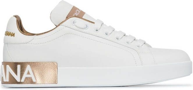 Dolce  Gabbana Portofino leather sneakers White
