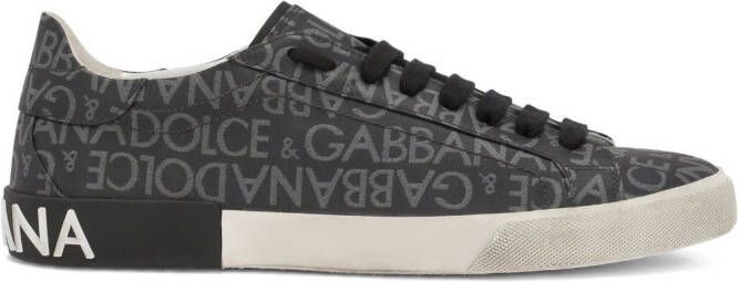 Dolce  Gabbana Portofino logo-print sneakers Grey