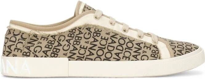 Dolce  Gabbana Portofino low-top sneakers Neutrals
