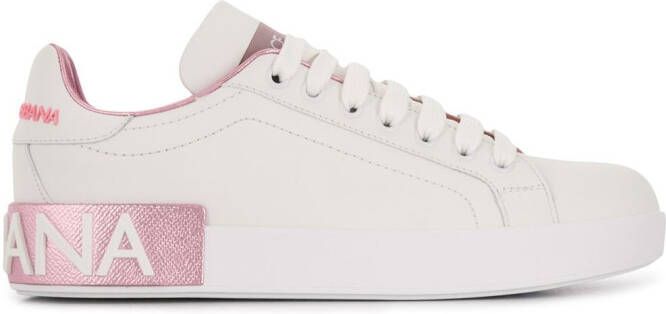 Dolce  Gabbana Portofino leather sneakers White