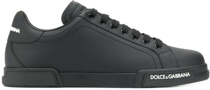 Dolce  Gabbana Portofino leather sneakers Black