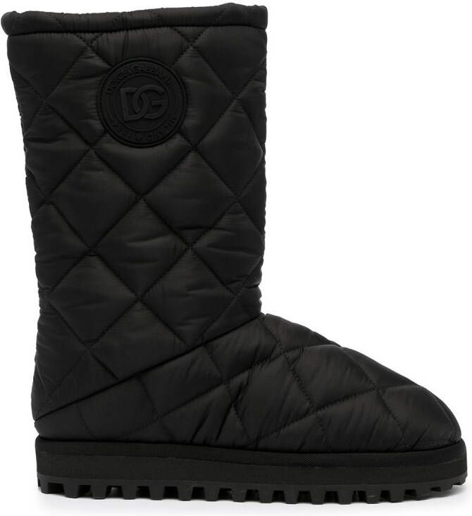 Dolce  Gabbana quilted snow boots Black