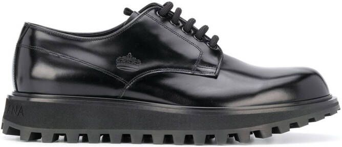 Dolce  Gabbana ridged sole Derby shoes Black