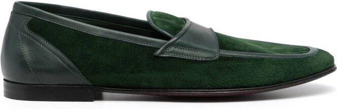 Dolce  Gabbana slip-on leather loafers Green