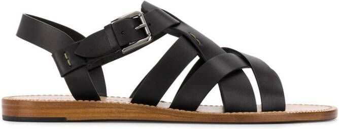 Dolce  Gabbana strappy flat sandals Black