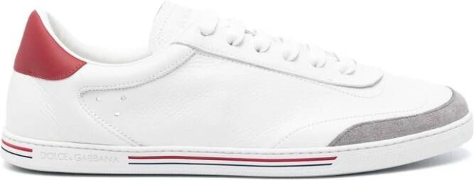 Dolce  Gabbana stripe-detailing leather sneakers White