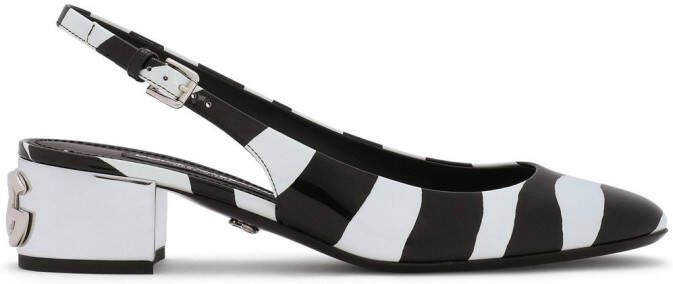 Dolce  Gabbana striped pumps Black