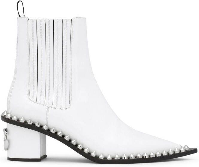 Dolce  Gabbana studded ankle boots White