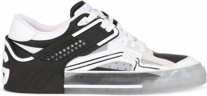 Dolce  Gabbana transparent cut-out sneakers Black