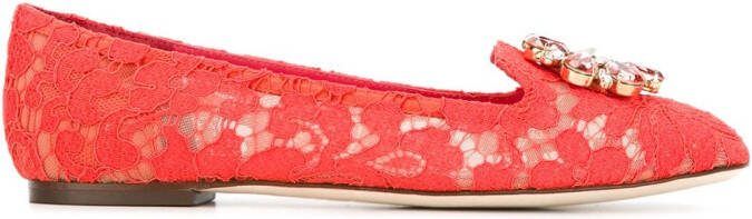 Dolce  Gabbana Vally slippers Red