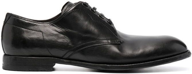 Dolce  Gabbana vintage-finish calfskin Derby shoes Black