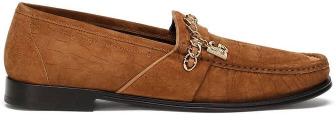 Dolce  Gabbana Visconti suede loafers Brown