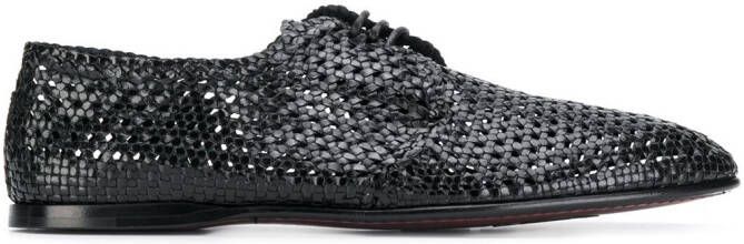 Dolce  Gabbana hand-woven Derby shoes Black