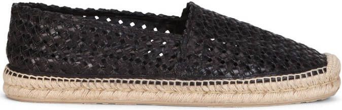 Dolce  Gabbana woven leather espadrilles Black