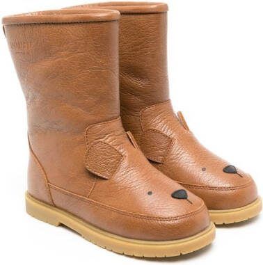 Donsje chunky slip-on leather boots Brown