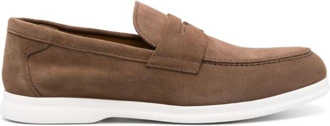 Doucal's rubber-sole loafers Brown