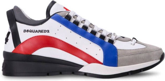 DSQUARED2 logo-embroidered panelled sneakers Grey