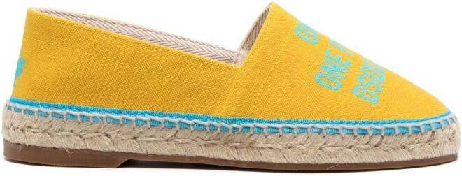 DSQUARED2 logo-print espadrilles Yellow