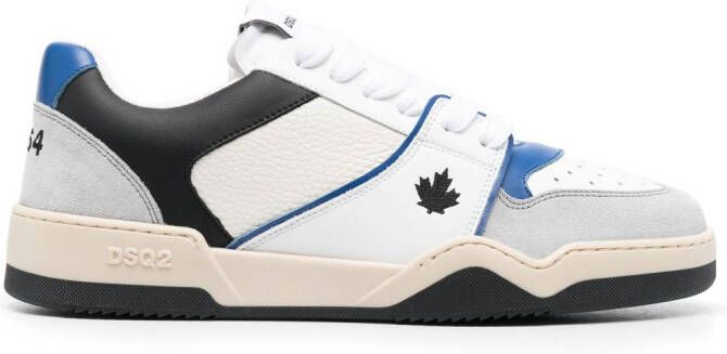 DSQUARED2 Spider leather low-top sneakers White