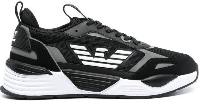 Ea7 Emporio Armani eagle logo low-top sneakers Black