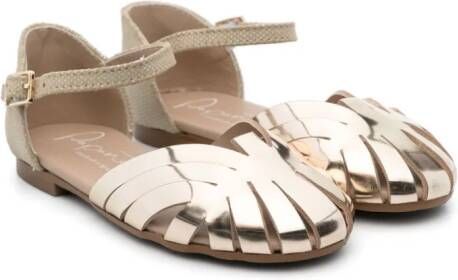 Eli1957 caged leather sandals Gold