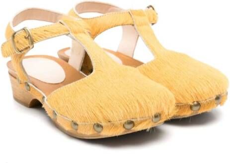 Eli1957 stud-detail leather sandals Yellow