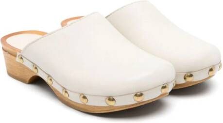 Eli1957 stud-embellished clogs Neutrals