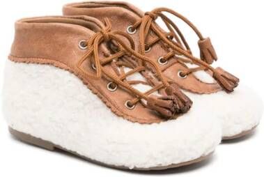Eli1957 two-tone lace-up boots Neutrals