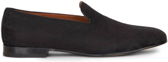 ETRO paisley-jacquard detail loafers Brown