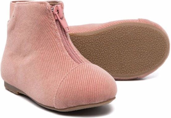 Age of Innocence Nicole ribbed velvet boots Pink