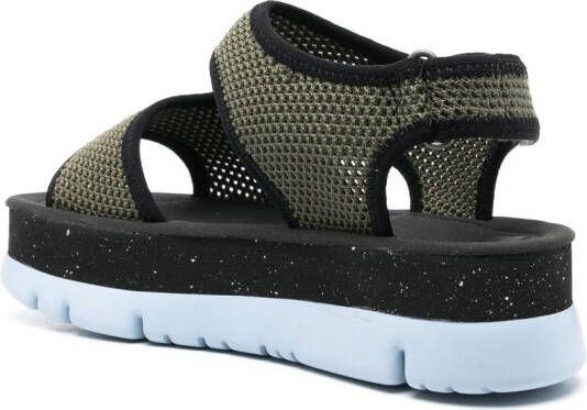 Camper Oruga Up platform sandals Green
