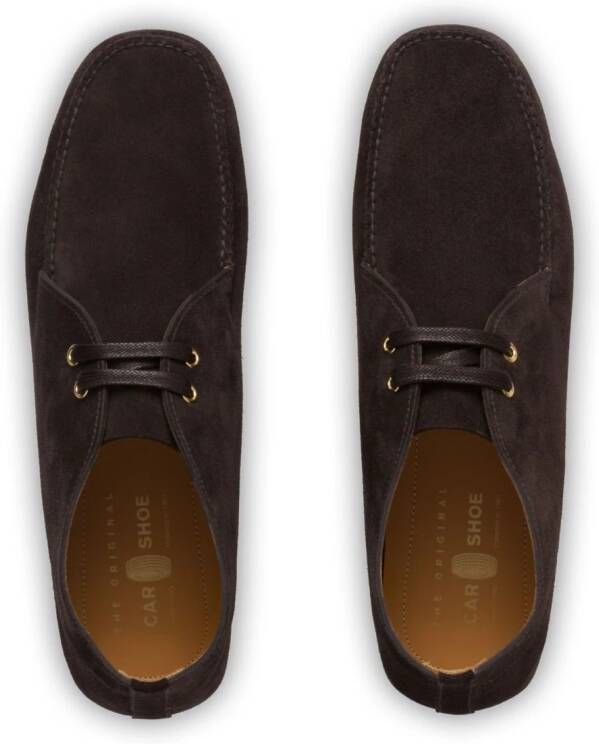 Car Shoe suede driving boots Brown