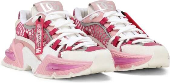 Dolce  Gabbana Airmaster chunky mesh sneakers Pink