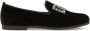 Dolce  Gabbana Kids rhinestone-embellished velvet slippers Black - Thumbnail 1