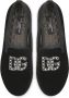 Dolce  Gabbana Kids rhinestone-embellished velvet slippers Black - Thumbnail 3