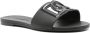 Dolce  Gabbana logo-embossed cut-out slides Black - Thumbnail 1