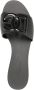 Dolce  Gabbana logo-embossed cut-out slides Black - Thumbnail 3