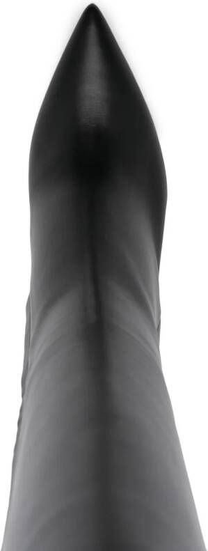 Gianvito Rossi 90mm point-toe leather boots Black