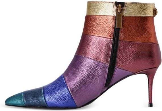 KG Kurt Geiger Belgravia 65mm metallic-finish ankle boots Blue
