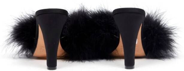 Maison Margiela Feather 90mm satin sandals Black