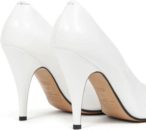 Maison Margiela 110mm Tabi patent-leather pumps White