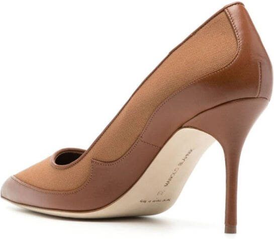 Manolo Blahnik Axidiaso 100mm leather pumps Brown