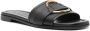Moncler Bell leather slides Black - Thumbnail 1