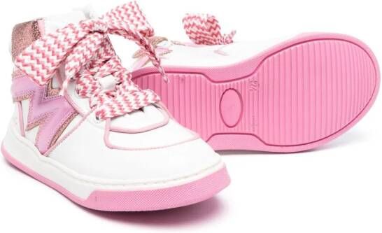 Monnalisa faux-leather high-top sneakers Pink