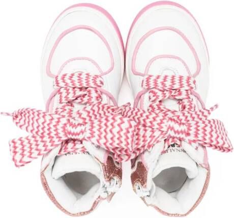 Monnalisa faux-leather high-top sneakers Pink